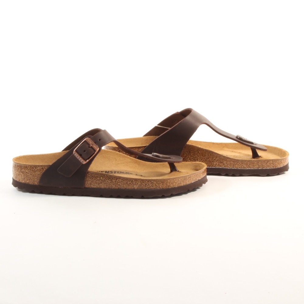 Women’s Birkenstock Gizeh Brown Cork Sandals NEW - Picture 6 of 8
